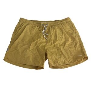 Maamgic Mens XXL Swim Trunks Drawstring Waist‎ Shorts Mustard Beach Summer